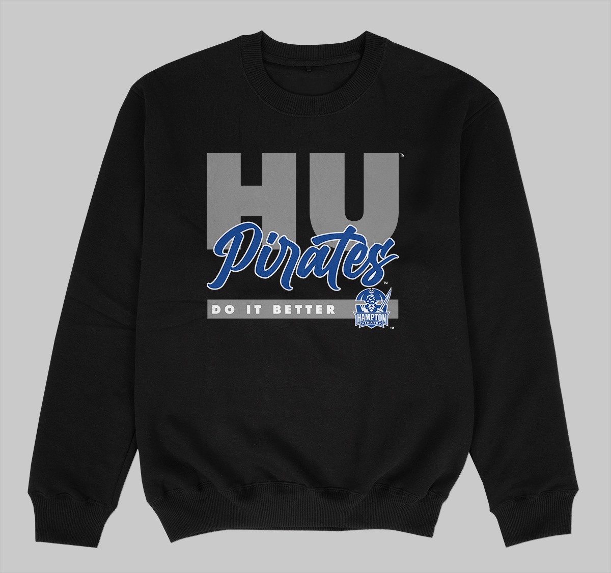 HAMPTON DOES IT BETTER SWEATSHIRTS BLACK COLOR