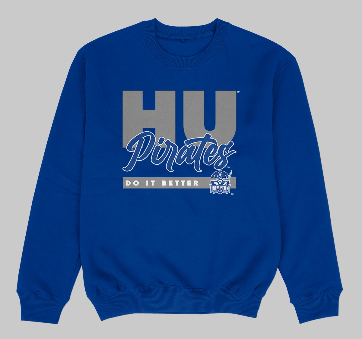 HAMPTON DOES IT BETTER SWEATSHIRTS BLUE COLOR