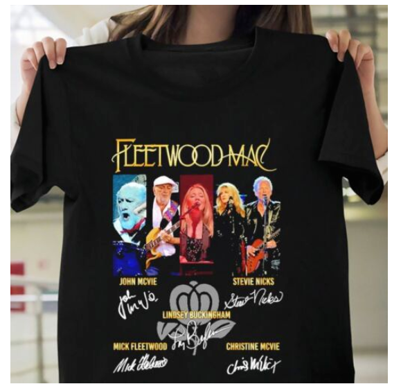 HOT Fleetwood Mac Signatures T-Shirt Fleetwood Mac Rock Band Shirt Fleetwood Mac