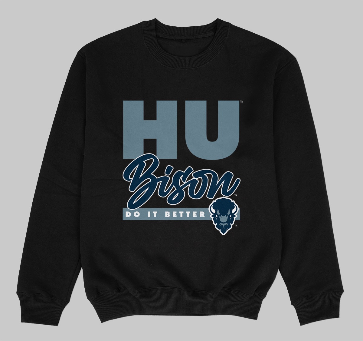 HOWARD DOES IT BETTER SWEATSHIRTS BLACK COLOR