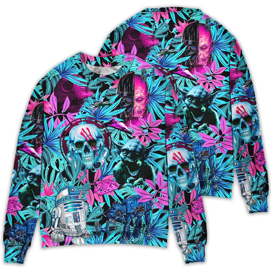 Halloween Starwars Tropical Friends Lovers - Sweater