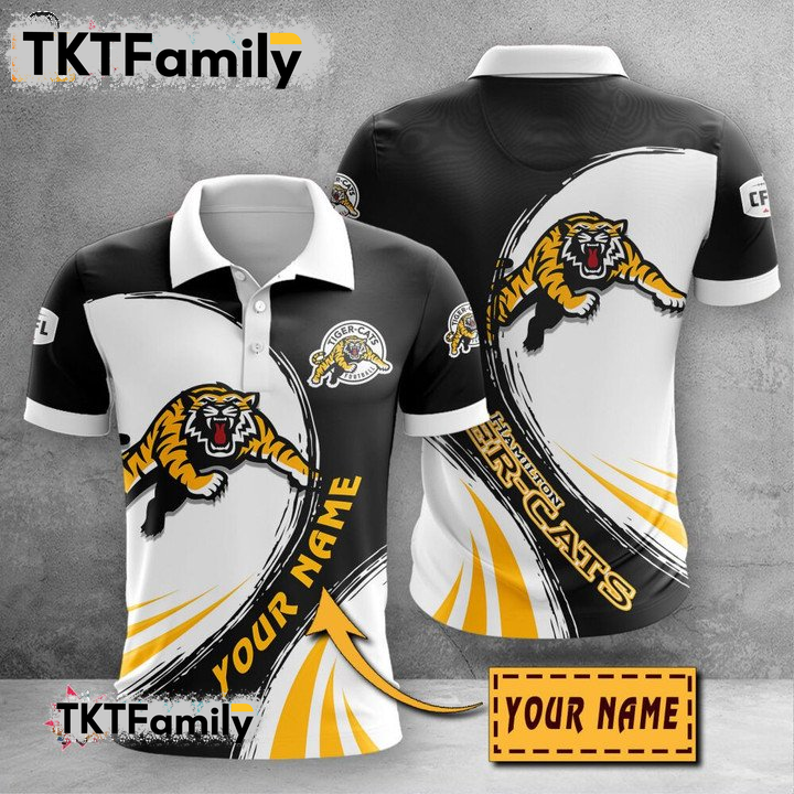 Hamilton Tiger-Cats Custom Name 3D Polo Shirt TKT Familys
