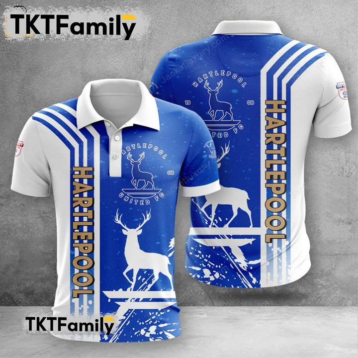 Hartlepool United 3D Polo Shirt TKT Familys