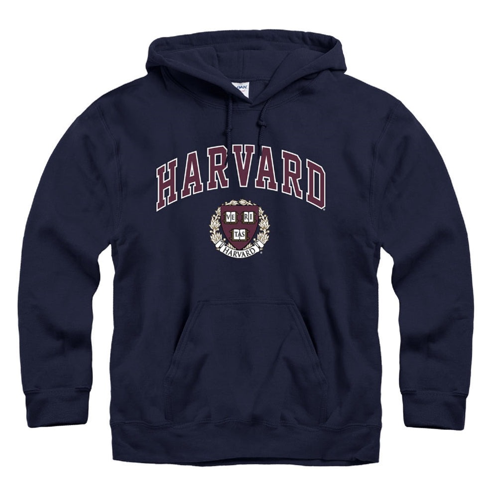 Harvard University Crimson Unisex Hoodie-Navy