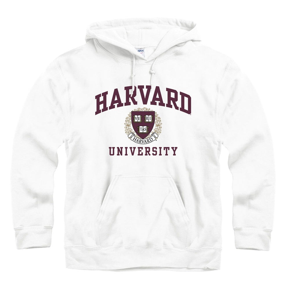 Harvard University Unisex Hoodie-White