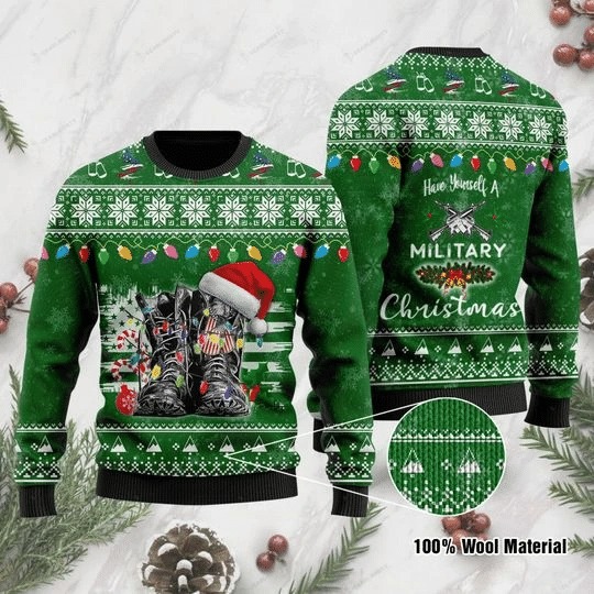 Have Yourself A Military Ugly Christmas Sweater