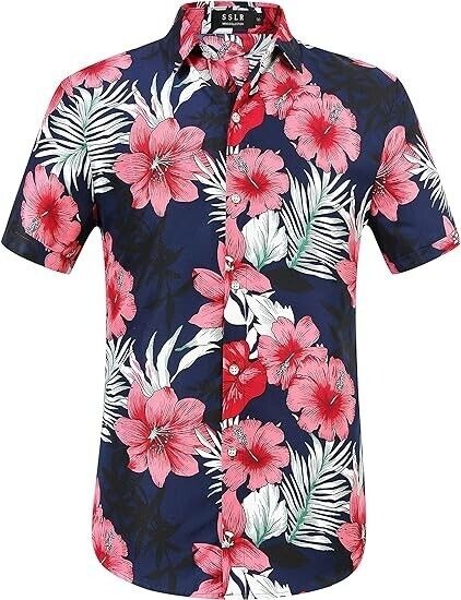 Hawaiian Shirt for Men, Beach Shirts for Men, Gift For Men, Hibiscus, S-5XL