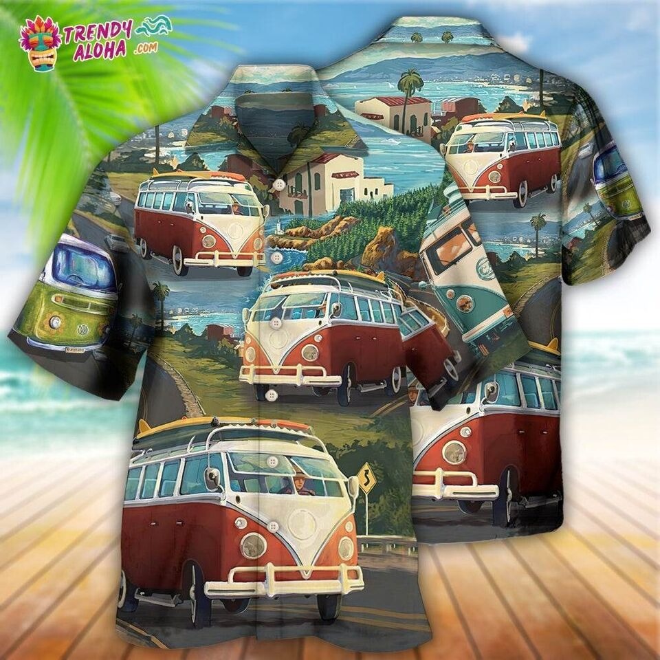 Hippie Van Life Style Love Beach Hawaiian Shirt, Gift for men, S-5XL US Size