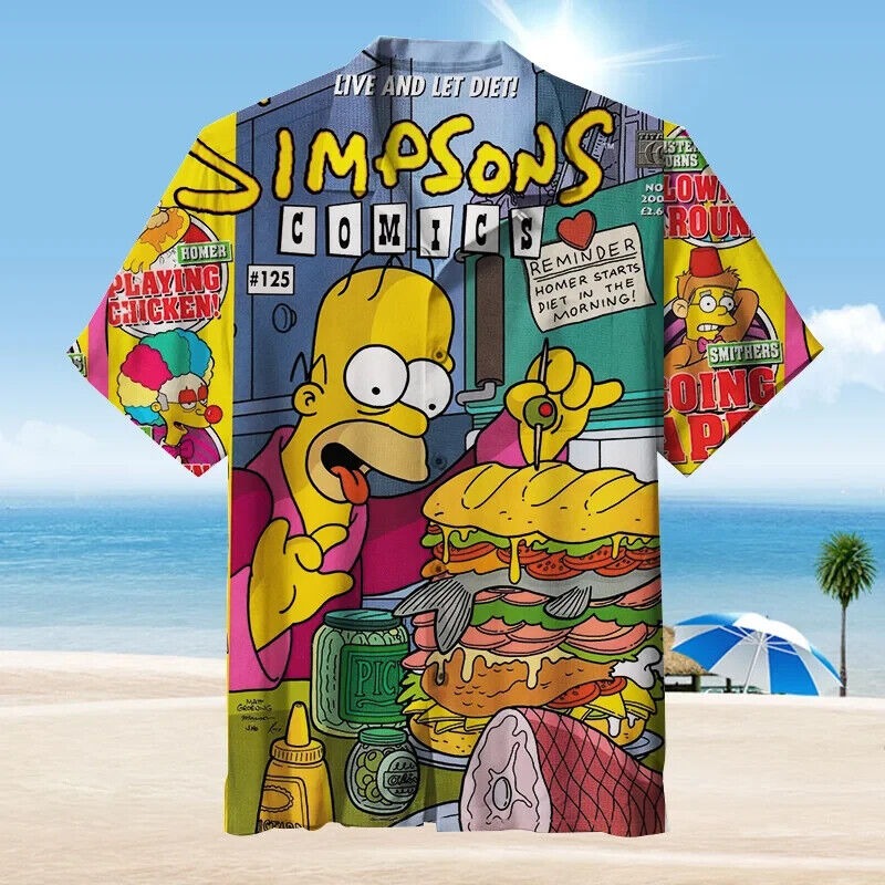 Homer Jay Simpson Hawaiian Shirt, Gift For Men and Women S-5XL US Size