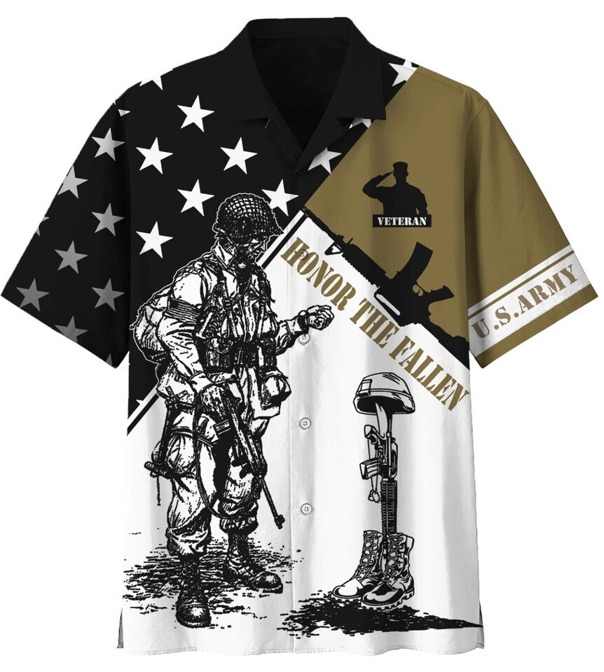 Honoring the Bravest Us Army Hawaiian Shirt For Men, Veterans, S-5XL US Size