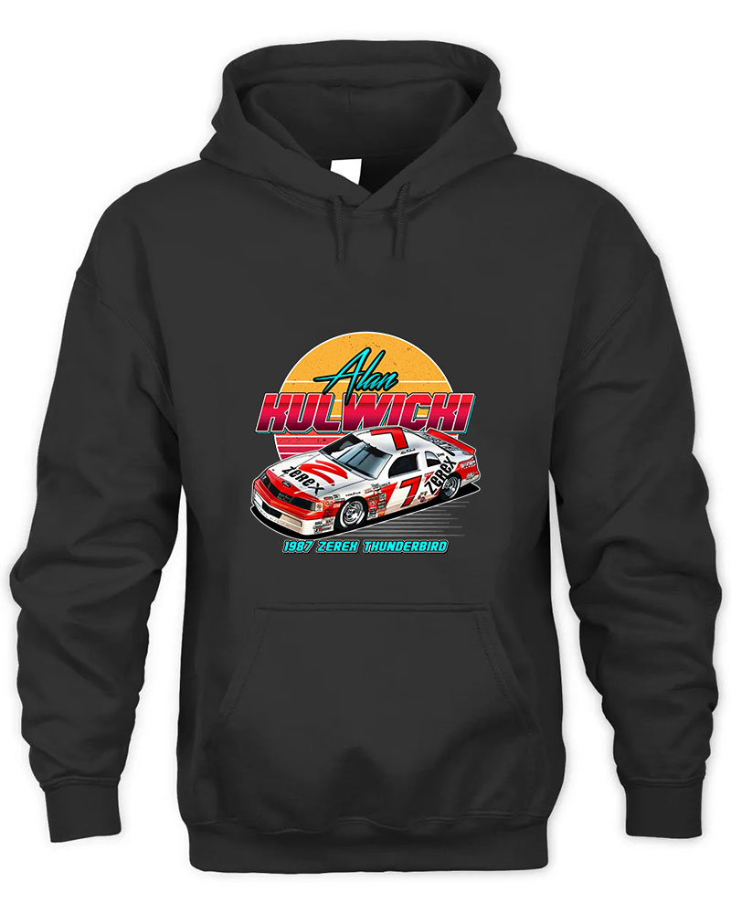 Alan Kulwicki 80s Retro Graphic Tee Unisex Hooded