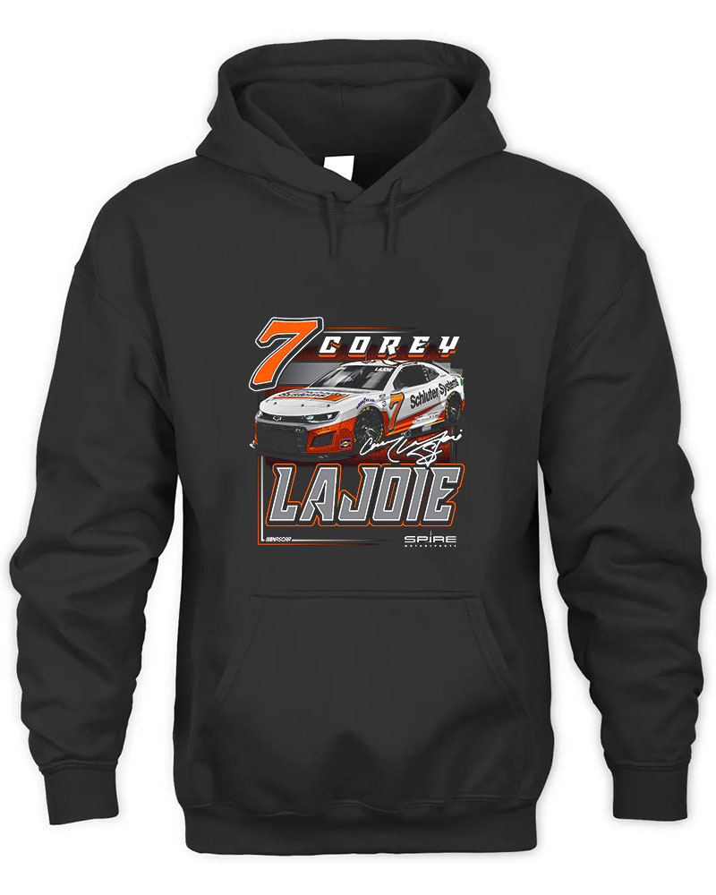 Corey LaJoie Schluter Systems Car Graphic Tee Unisex Hooded