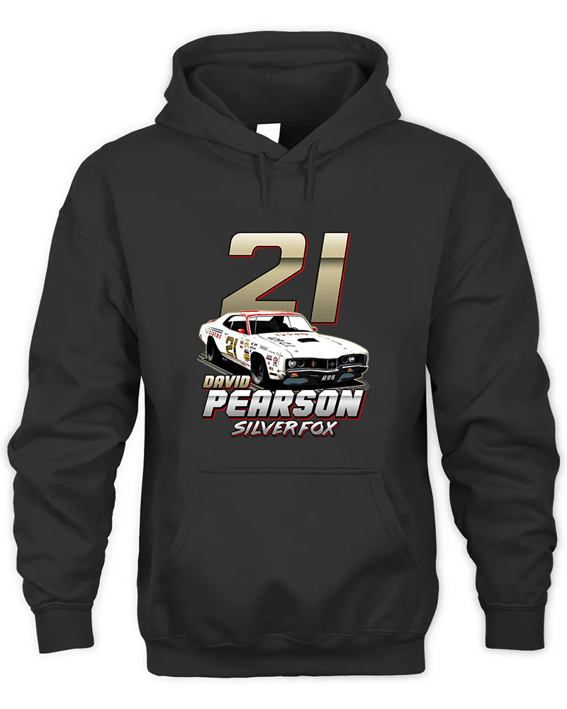 David Pearson 21 Silver Fox 70s Retro Graphic Tee Unisex Hooded