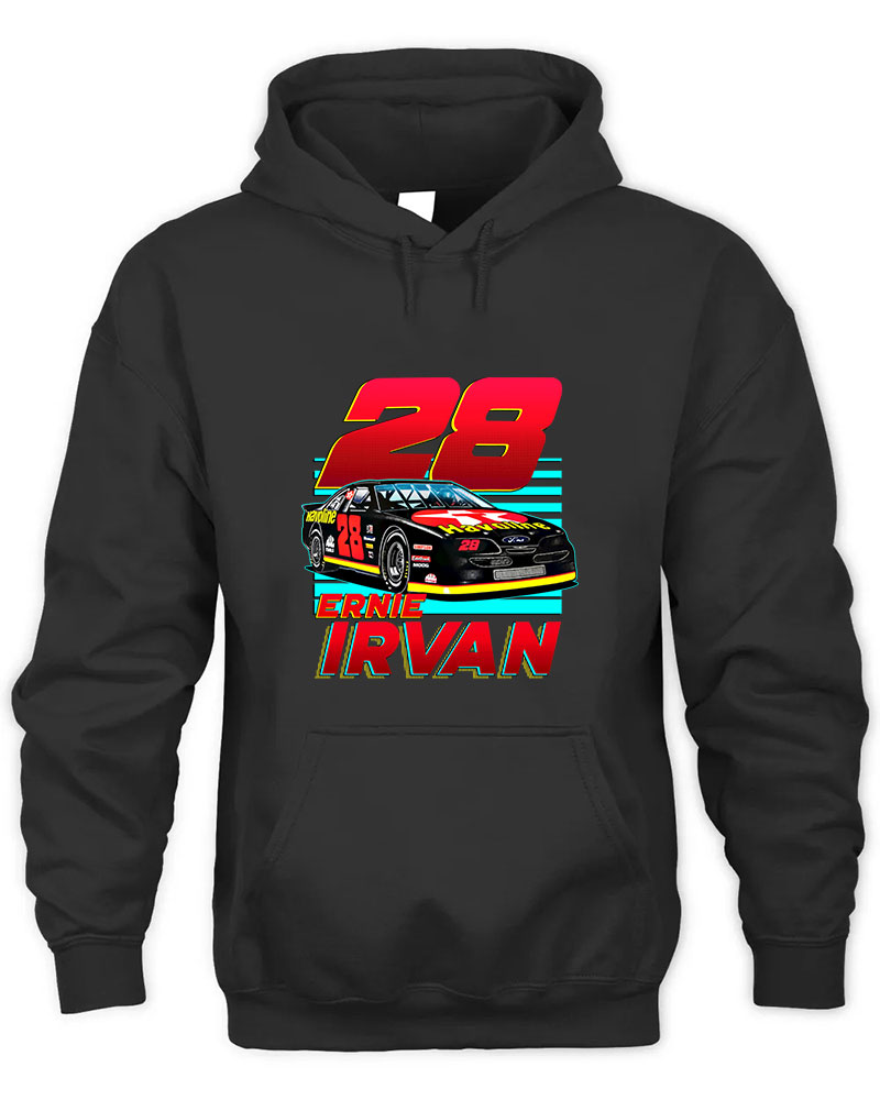 Ernie Irvan 28 90s Retro Graphic Tee Unisex Hooded