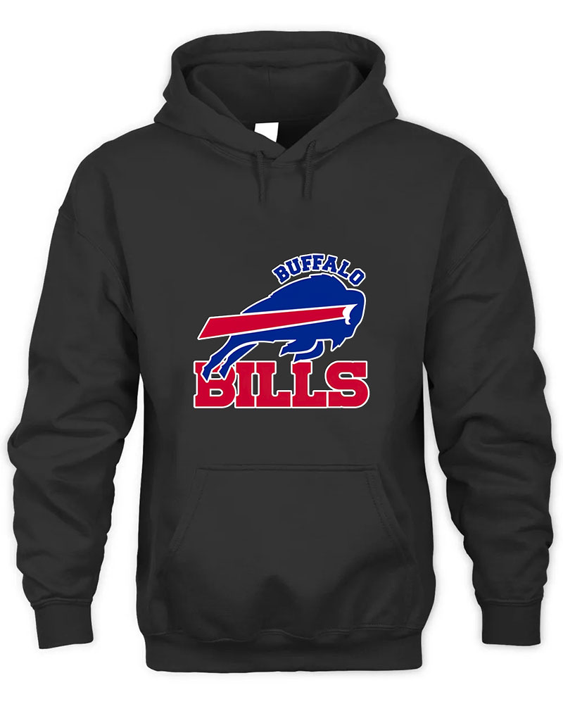 Vintage Buffalo Bills Bison Football Team Cool Graphic Tee Unisex Hooded-Black