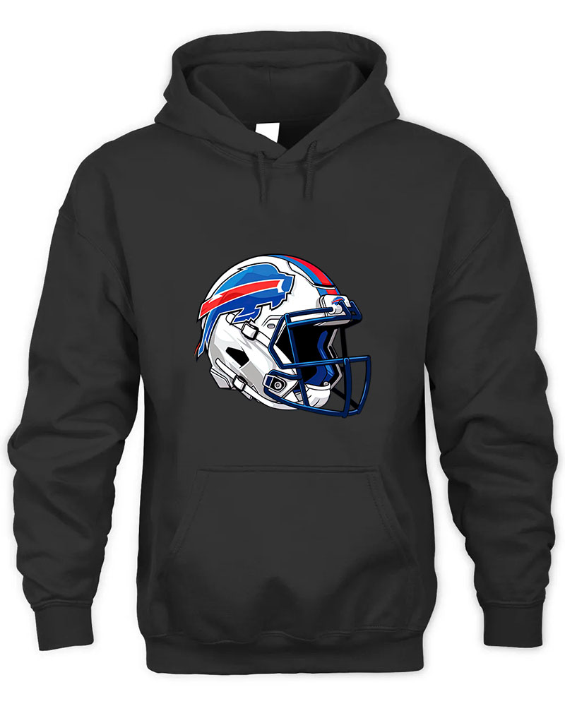 Vintage Buffalo Bills Helmet Graphic Tee Unisex Hooded-Black