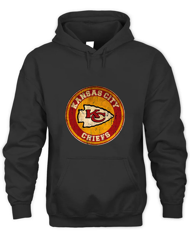 Vintage Chiefs  Super Bowl Champions Graphic Tee Unisex Hooded-Black