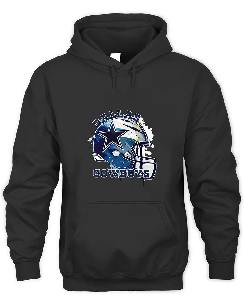 Vintage Dallas Cowboys Helmet Graphic Tee Unisex Hooded-Black