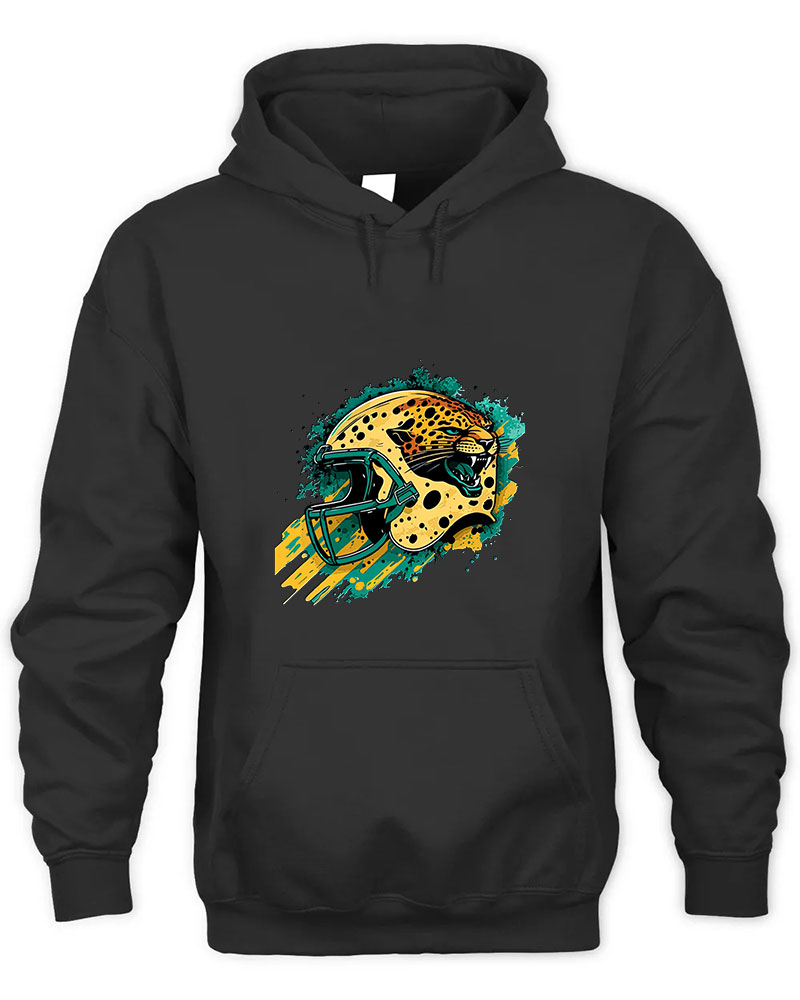 Vintage Jaguars Graphic Tee Unisex Hooded-Black