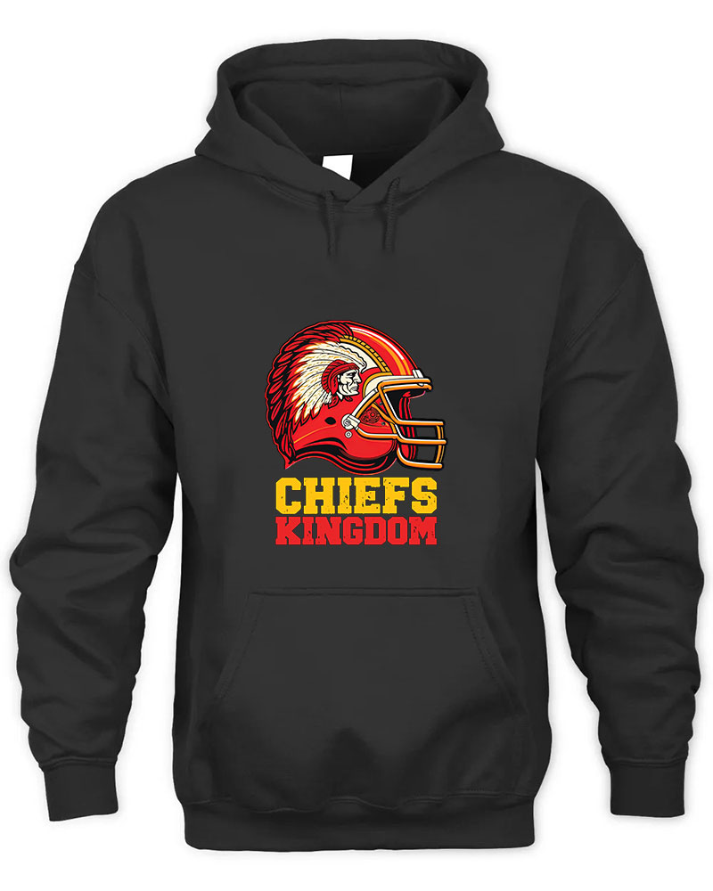 Vintage Kansas City Chiefs Graphic Tee Unisex Hooded-Black