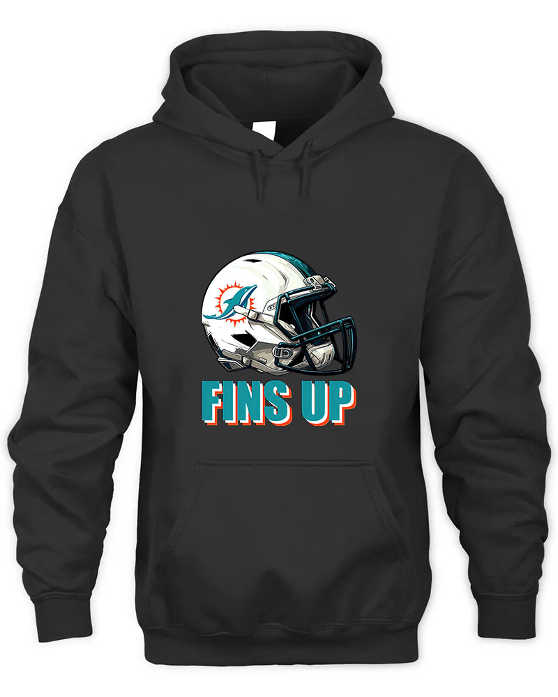 Vintage Miami Dolphins Helmet Graphic Tee Unisex Hooded-Black