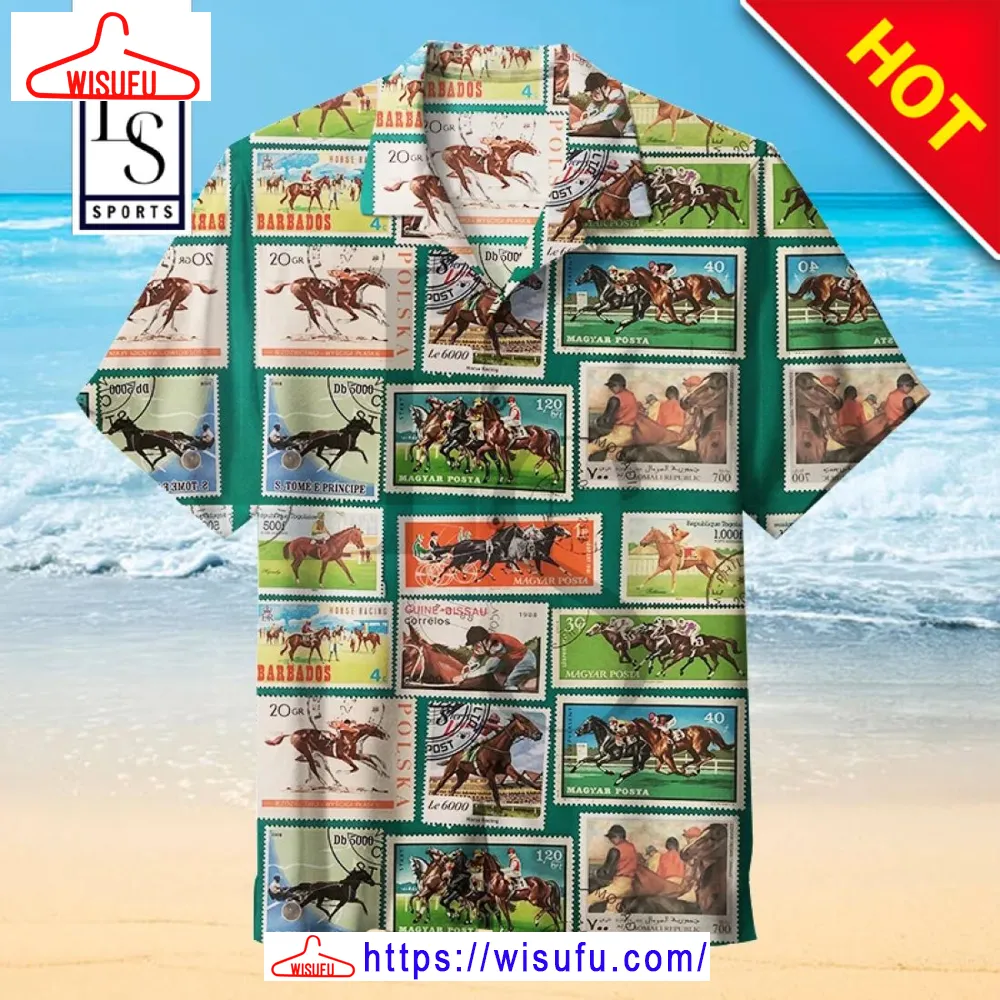 Horse Racing Hawaiian Shirt, New Fashion Gifts Wisufu38075