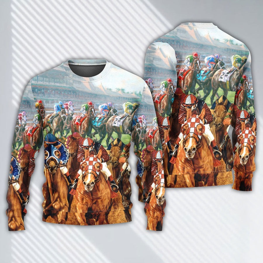 Horse Racing You Have The Best Seat - Sweater - Ugly Christmas Sweaters