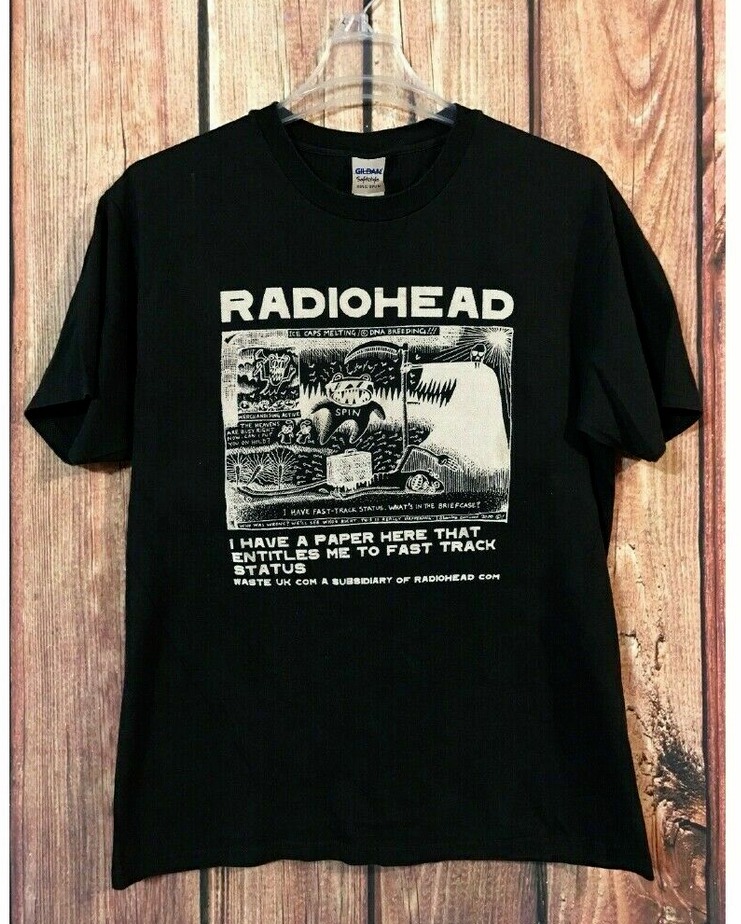 Hot Vintage Radiohead Concert Tour Rock Music Band T-Shirt, USA Unisex Size Tee