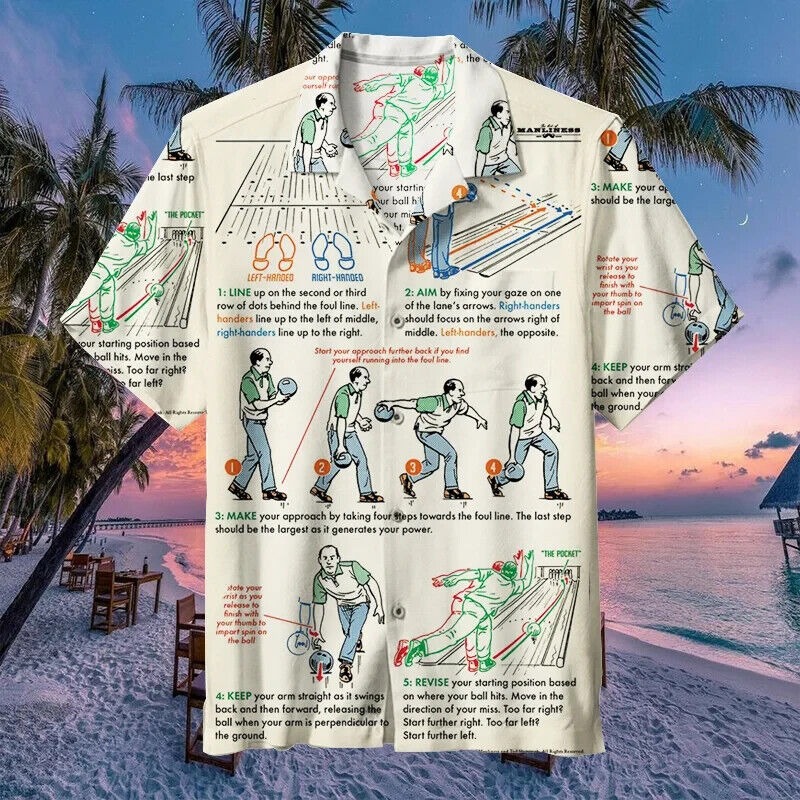 How to bowl a sterke Hawaiian Shirt For Fans, Gift For Dad S-5XL US Size