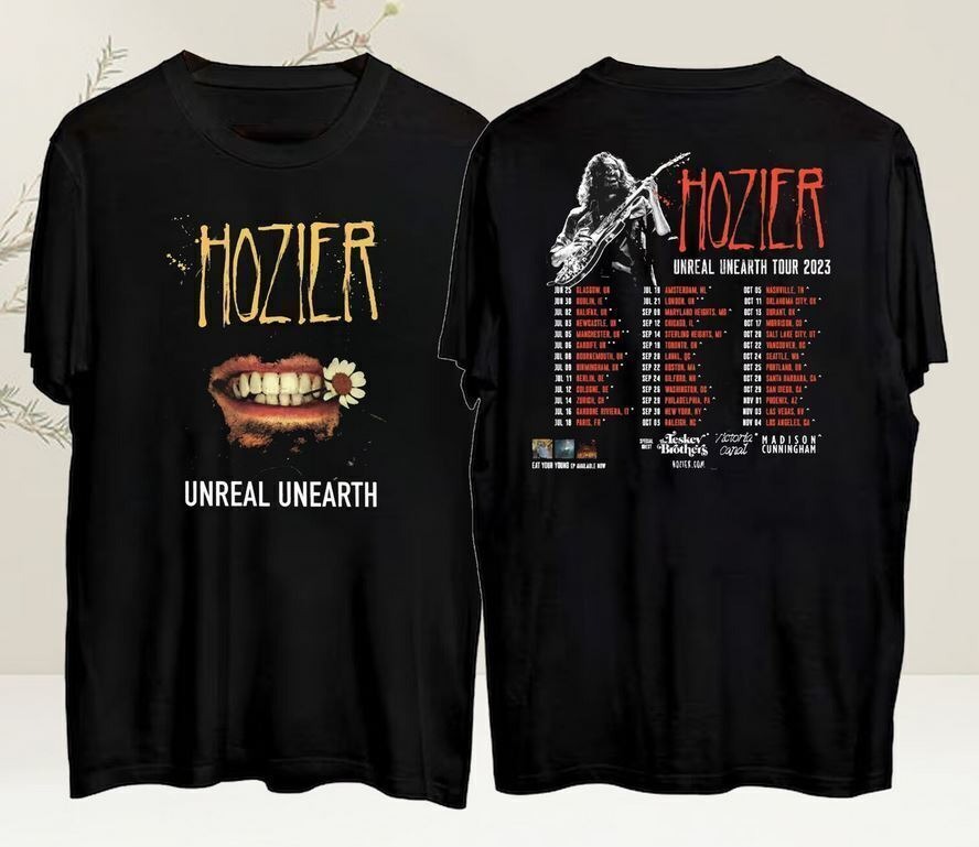 Hozier Unreal Unearth Tour 2023 T-Shirt, Hozier Graphic On Tour Shirt