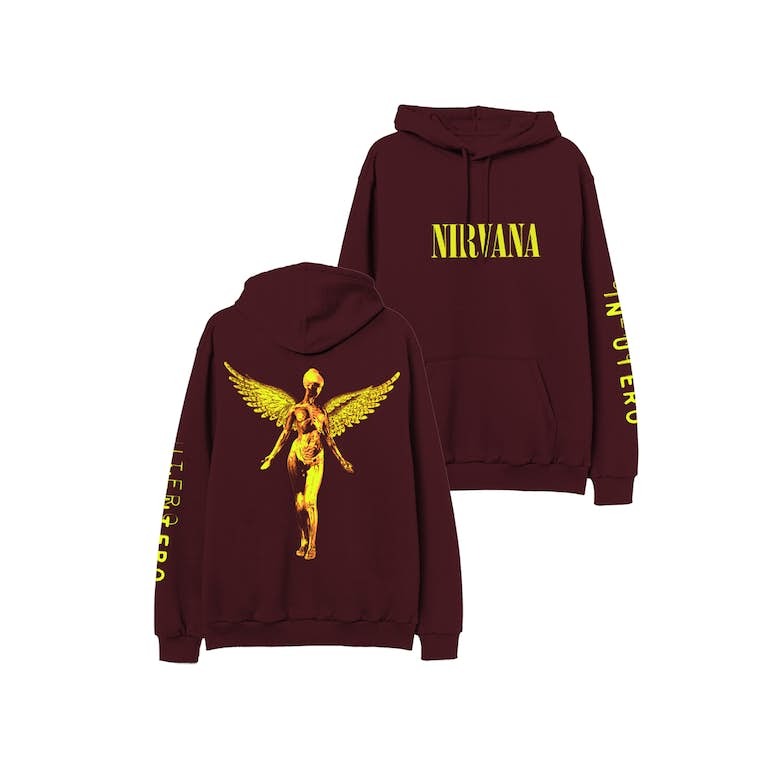 In Utero Maroon Hoodie