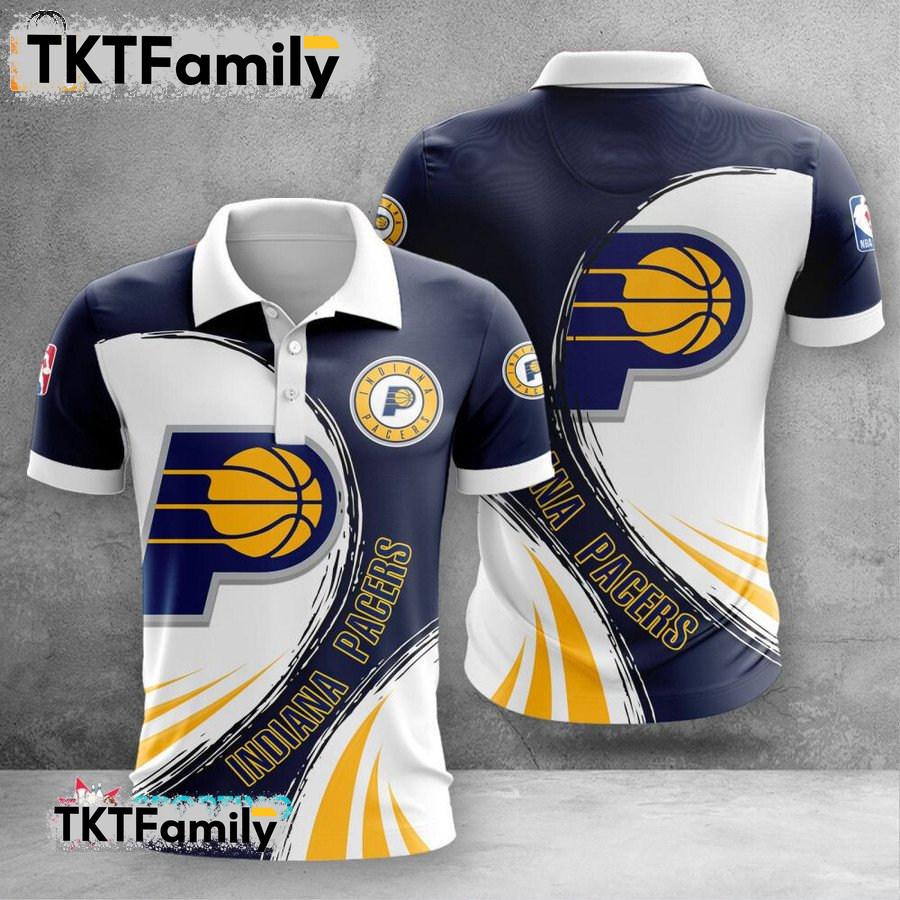 Indiana Pacers 3d Polo Shirt TKT Familys