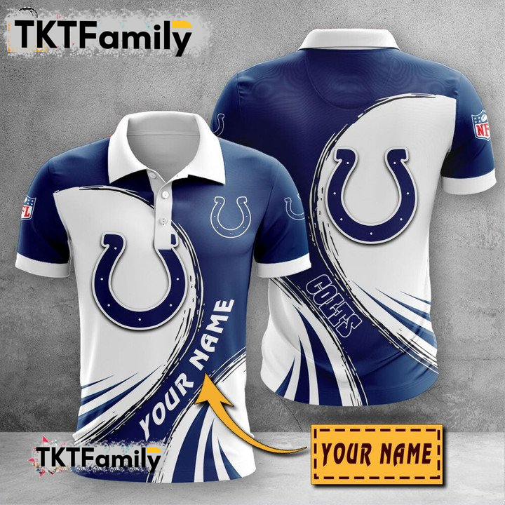 Indianapolis Colts Custom Name 3D Polo Shirt TKT Familys
