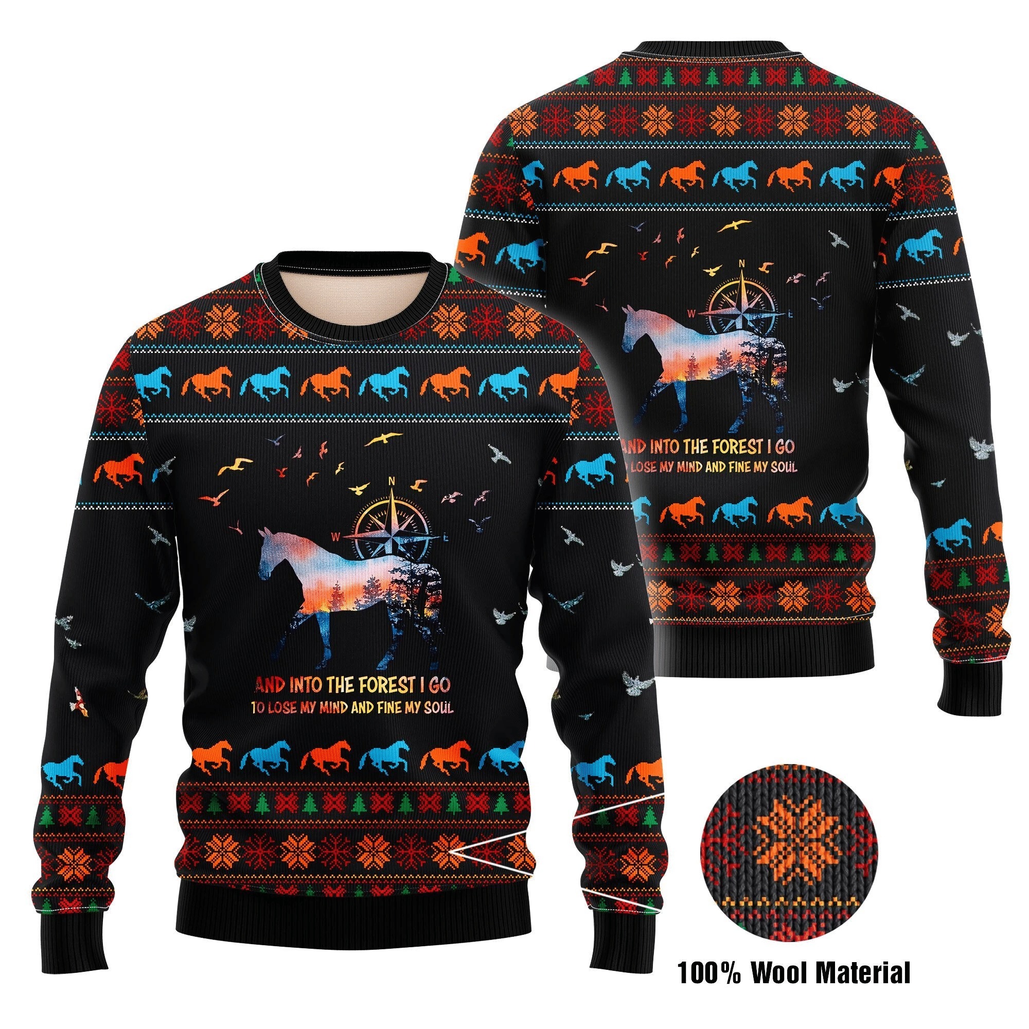 Into The Forest Ugly Christmas Sweater