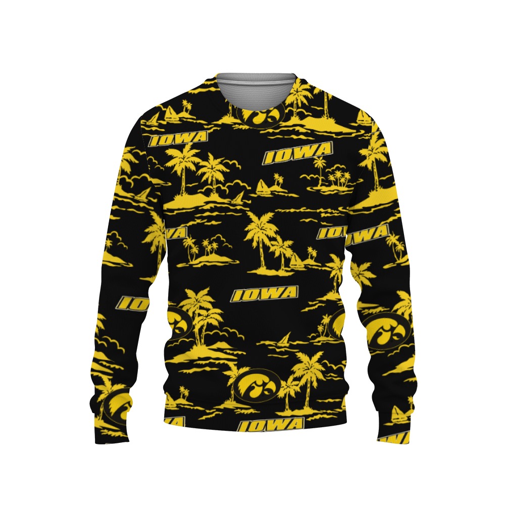 Iowa Hawkeyes Hawaiian Aloha Hawaii Beach-3D Sweatshirt