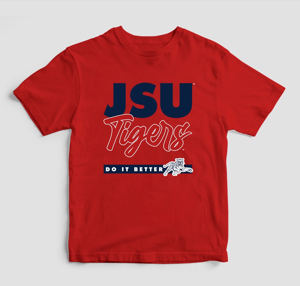 JACKSON STATE DOES IT BETTER T-SHIRT RED