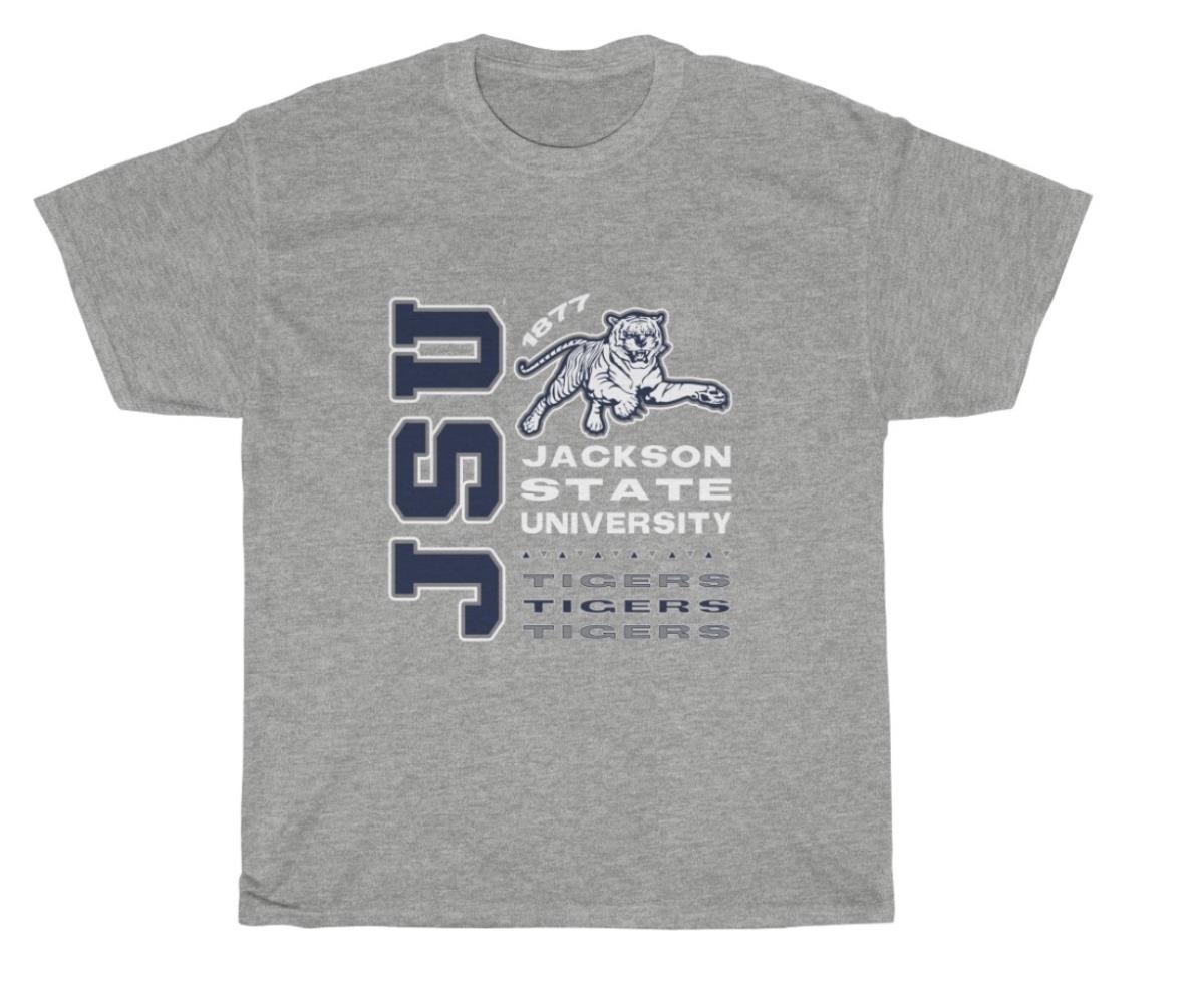 JACKSON STATE TOUR UNISEX HEAVY COTTON TEE GREY COLOR