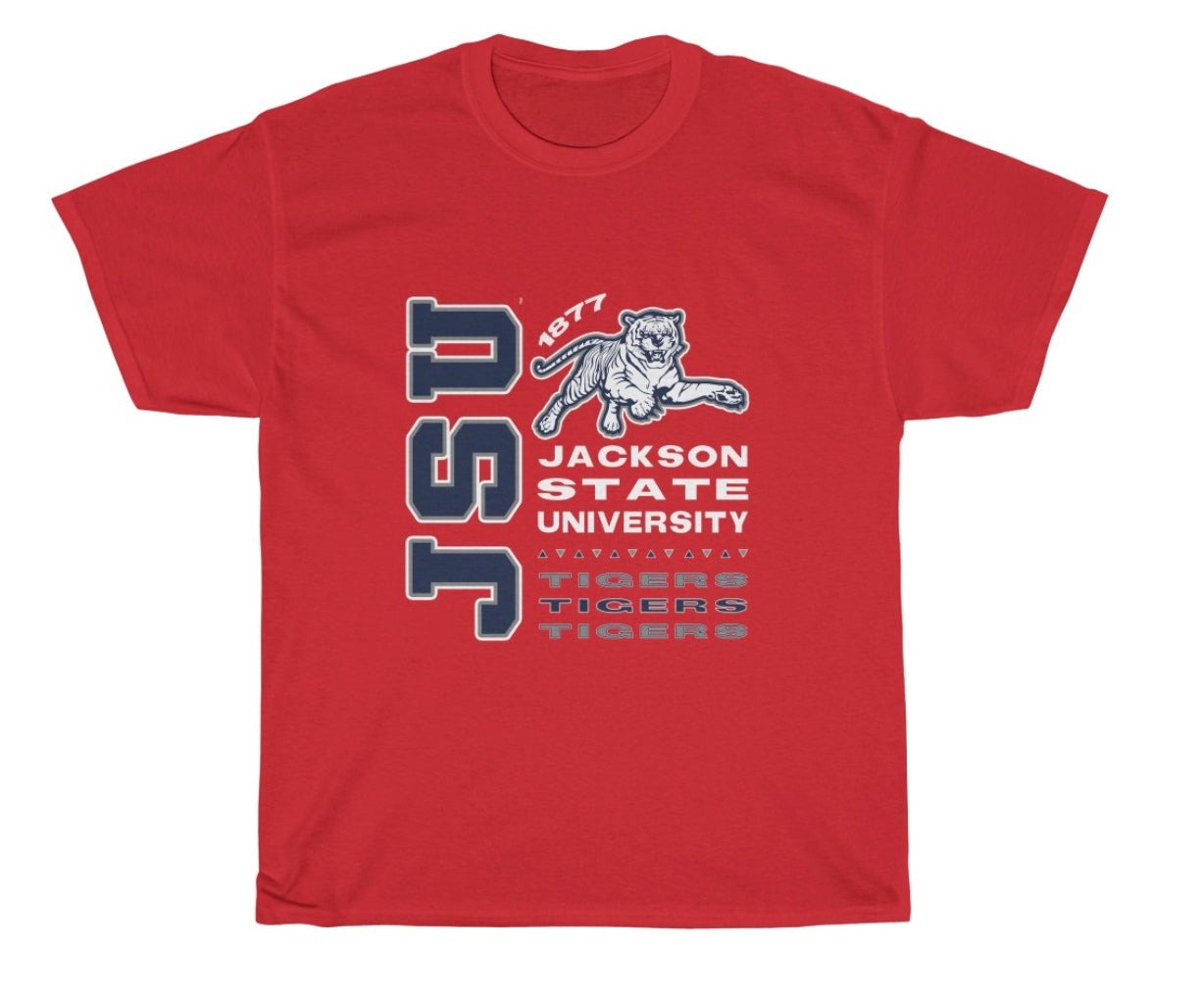 JACKSON STATE TOUR UNISEX HEAVY COTTON TEE RED COLOR