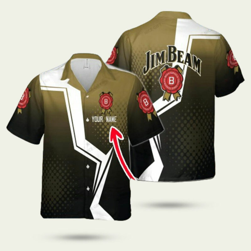 JIM BEAM LOGO HAWAIIAN SHIRT