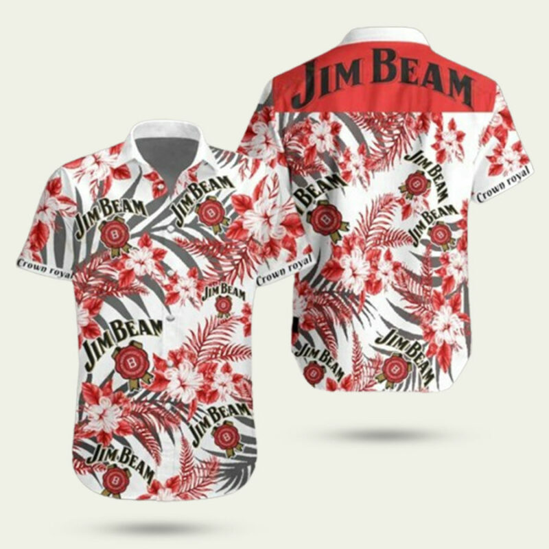 JIM BEAM SUMMER FLORAL HAWAIIAN SHIRT