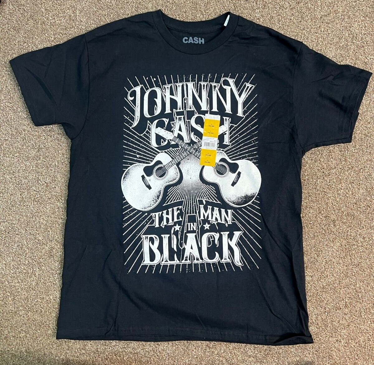 JOHNNY CASH MAN IN BLACK Men's Size Large Graphic T-Shirt Tee