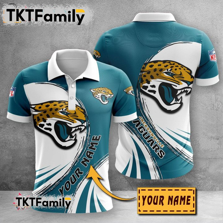 Jacksonville Jaguars Custom Name 3D Polo Shirt TKT Familys