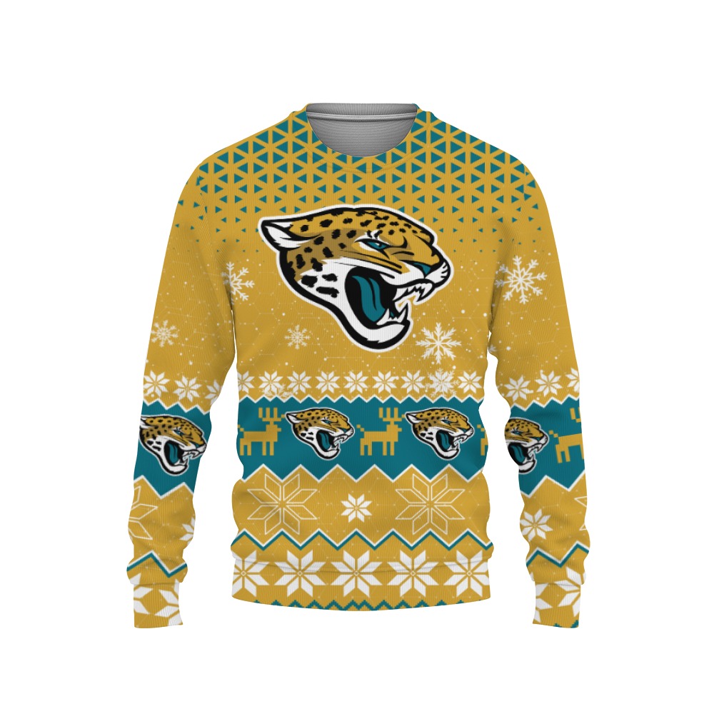 Jacksonville Jaguars Sports Football American Ugly Christmas Sweater New Trends For Fans Club Gifts Unisex, Hoodie, Sweatshirt-3D Sweatshirt