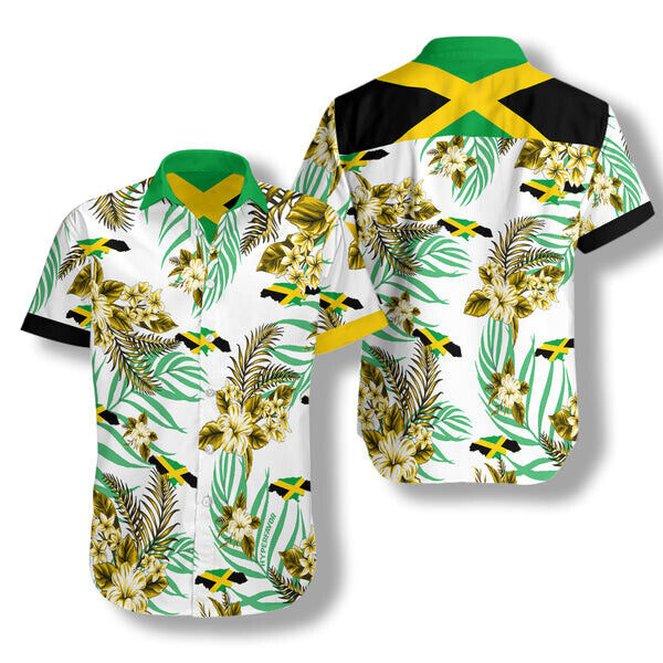 Jamaica Proud Hawaiian Shirt Summer Beach Aloha US Size S-5XL