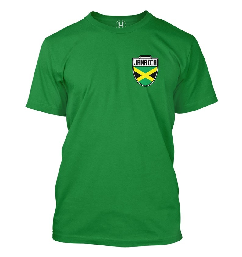 Jamaica Soccer Crest Men's T-Shirt - Country Pride Proud Heritage Nationality Compete World Competition Represent Futbol Sports