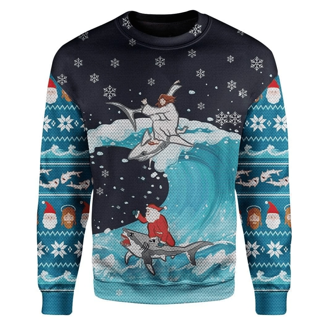 Jesus And Santa Ugly Christmas Sweater