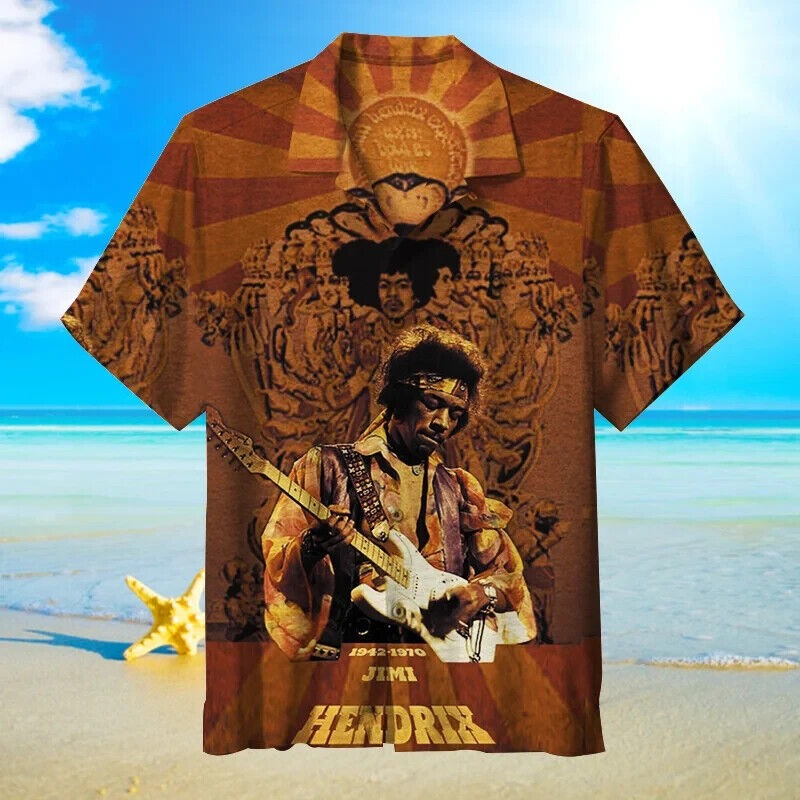 Jimi Hendrix Unisex Hawaiian Shirt, Gift For Fan, Gift For Men, S-5XL US Size