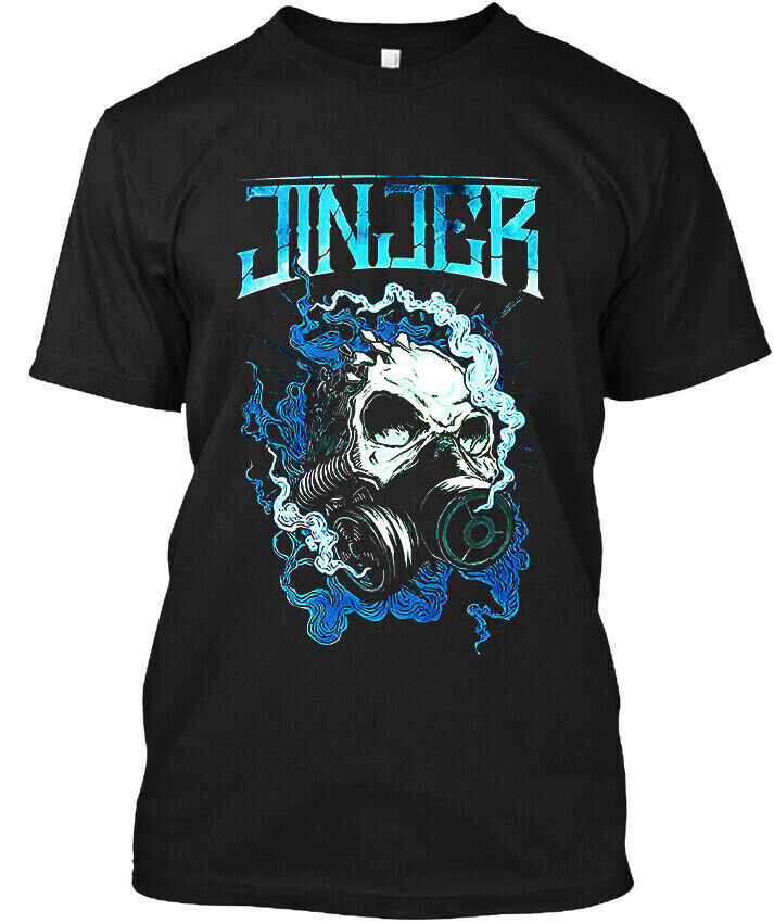 Jinjer Gasmask Skull Ukraine Music Retro Black T-Shirt