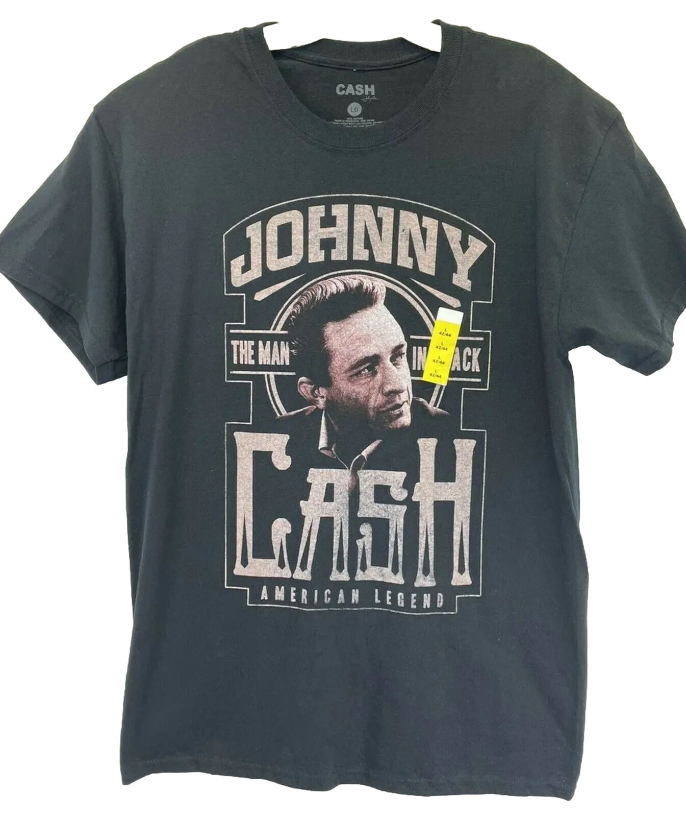 Johnny Cash American Legend Sz Large Black Tee Shirt