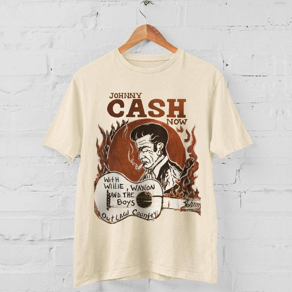 Johnny Cash Music For Fan Cowboy Sand Short sleeve Classic style T shirt